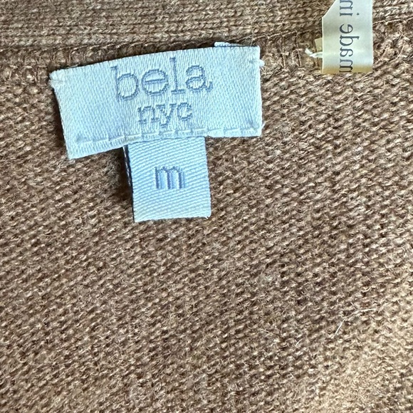 Bela NYC Brown Wool Cashmere Scoop Neck Long Sleeve Casual Comfy Sweater Medium - Picture 5 of 6